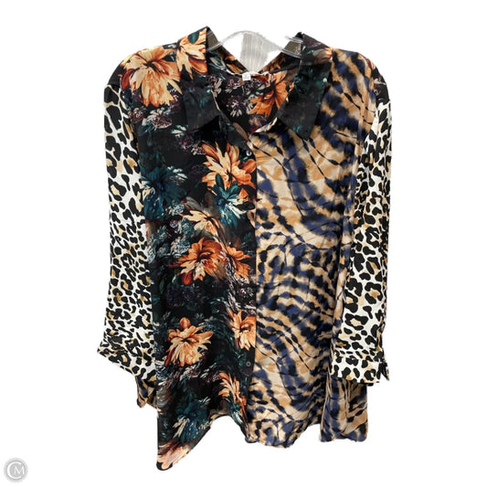 Tunic Short Sleeve By Rose And Olive In Floral Print, Size: 3x