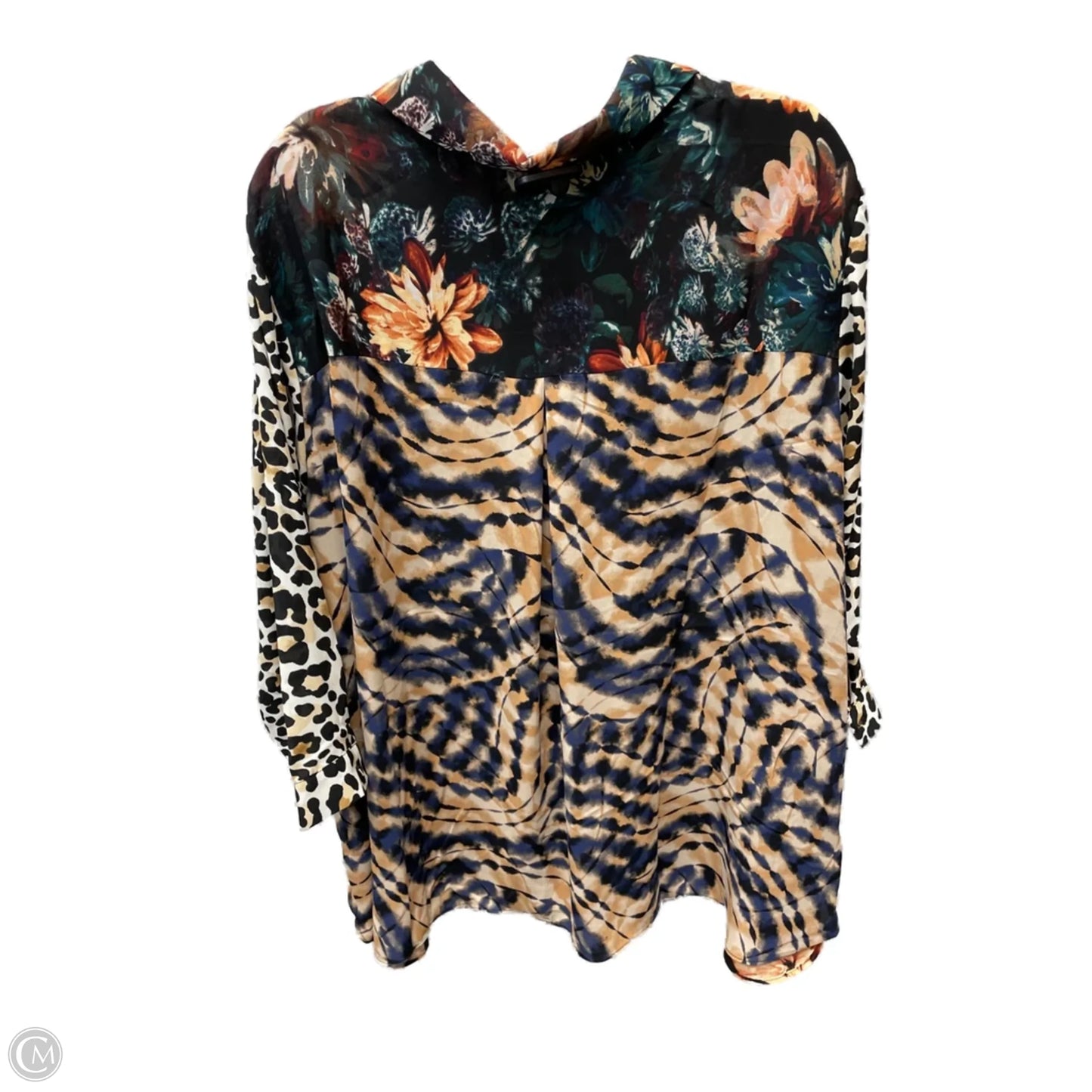 Tunic Short Sleeve By Rose And Olive In Floral Print, Size: 3x