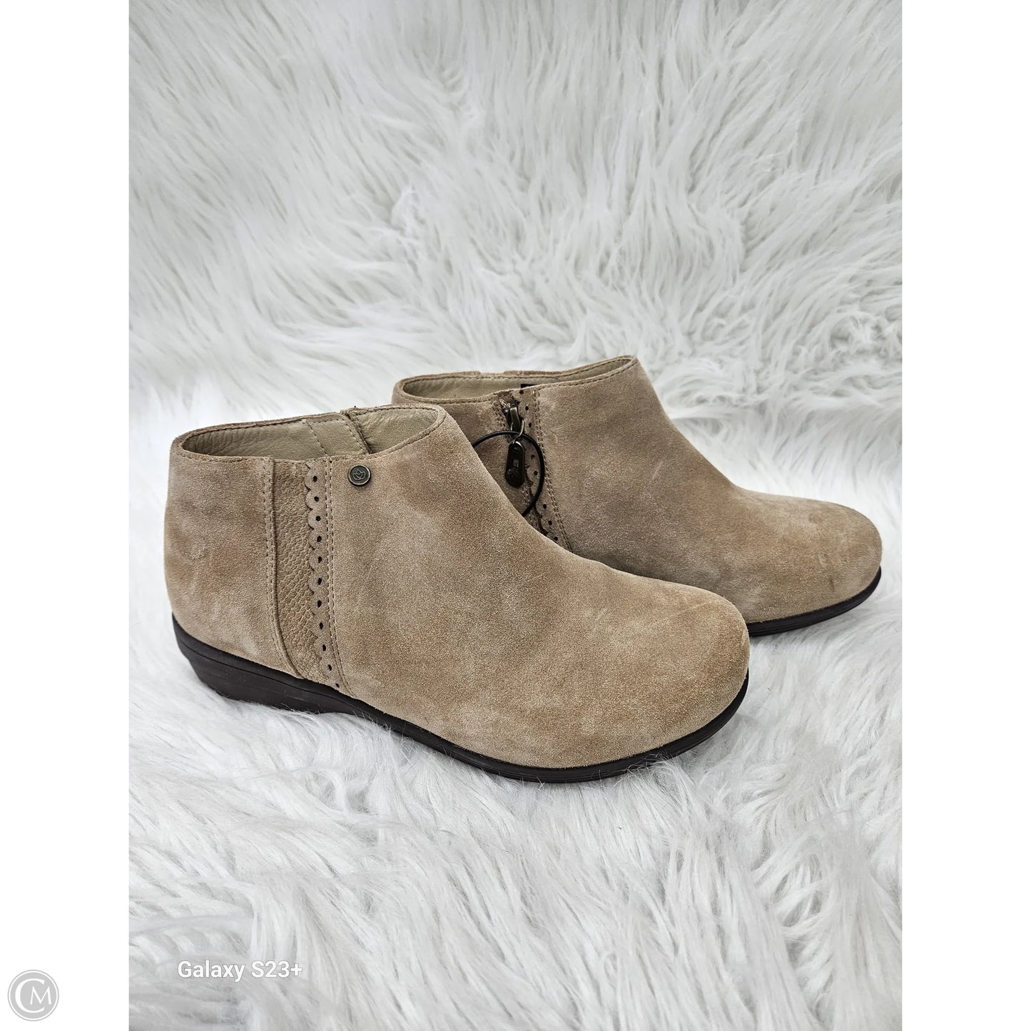 Boots Ankle Heels By Clothes Mentor In Tan, Size: 7