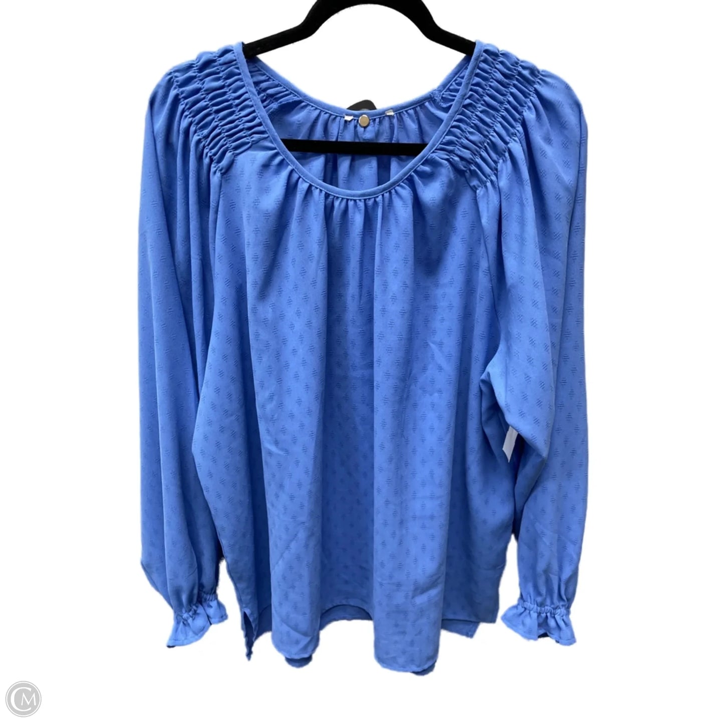 Top Long Sleeve By Clothes Mentor In Blue, Size: 3x