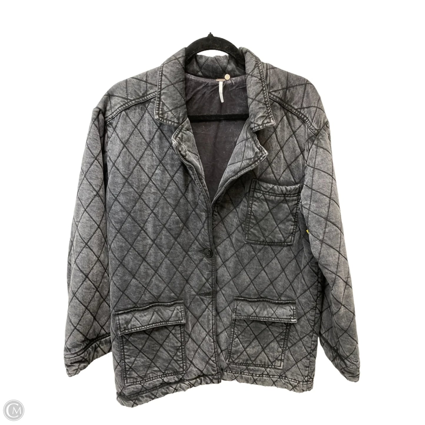 Jacket Puffer & Quilted By Young Fabulous & Broke In Grey, Size: M