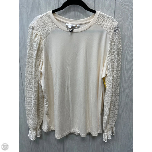 Top Long Sleeve By Chicos In Cream, Size: Xl