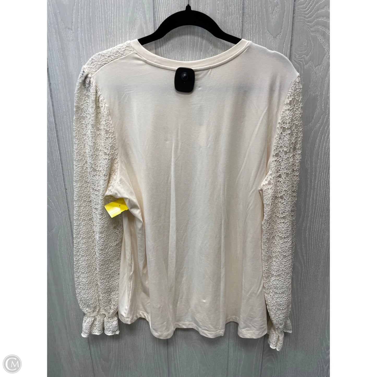 Top Long Sleeve By Chicos In Cream, Size: Xl