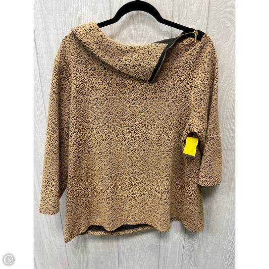 Top 3/4 Sleeve By Chicos In Brown, Size: Xl
