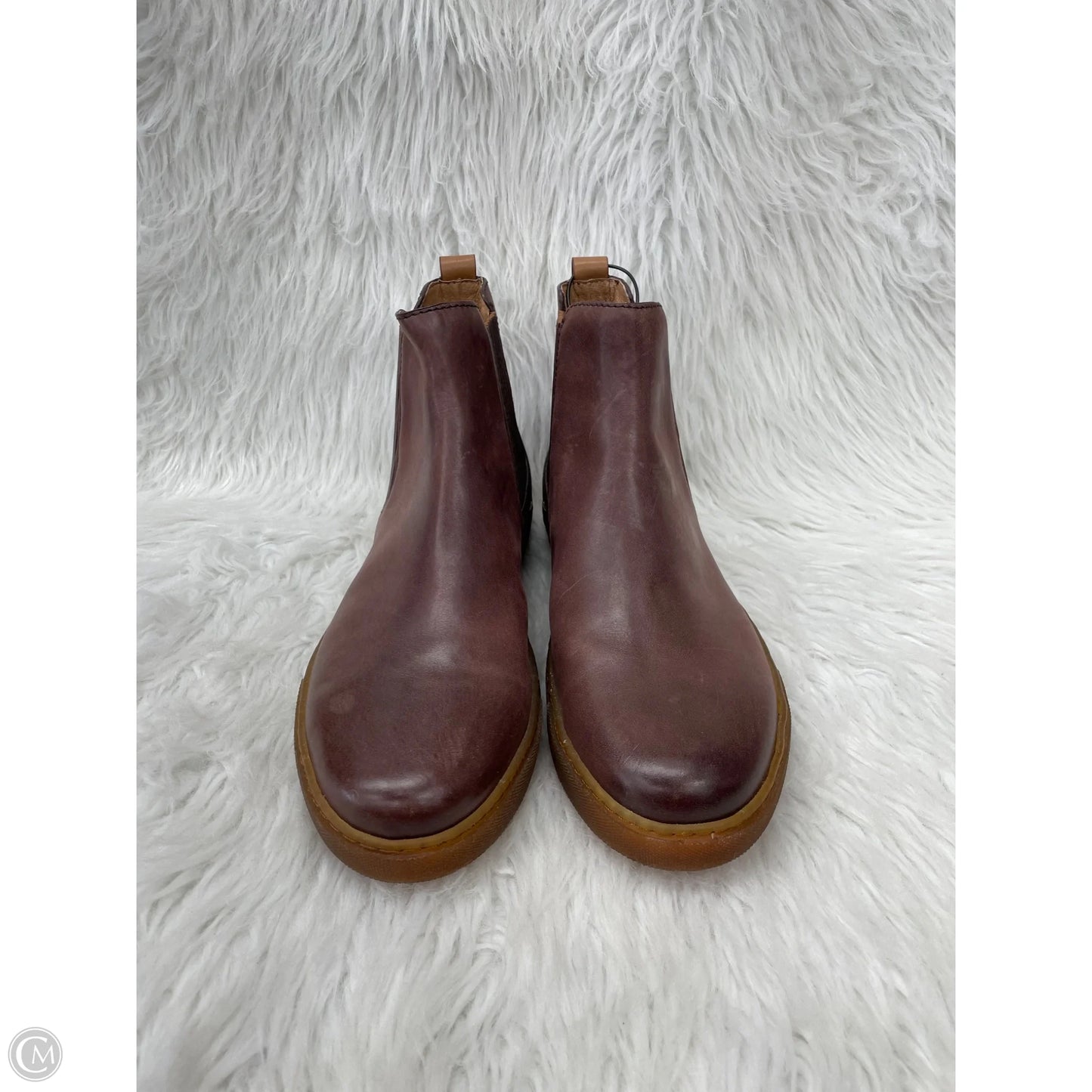 Boots Ankle Flats By Gentle Souls In Maroon, Size: 10