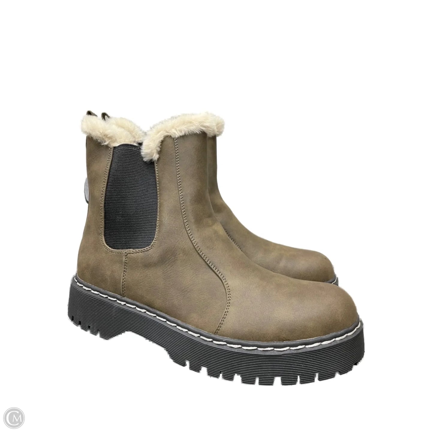Boots Ankle Flats By portland In Brown, Size: 10