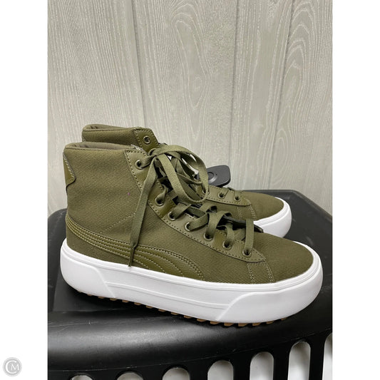 Shoes Sneakers By Puma In Green, Size: 10