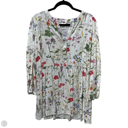 Dress Casual Short By Clothes Mentor In Floral Print, Size: L