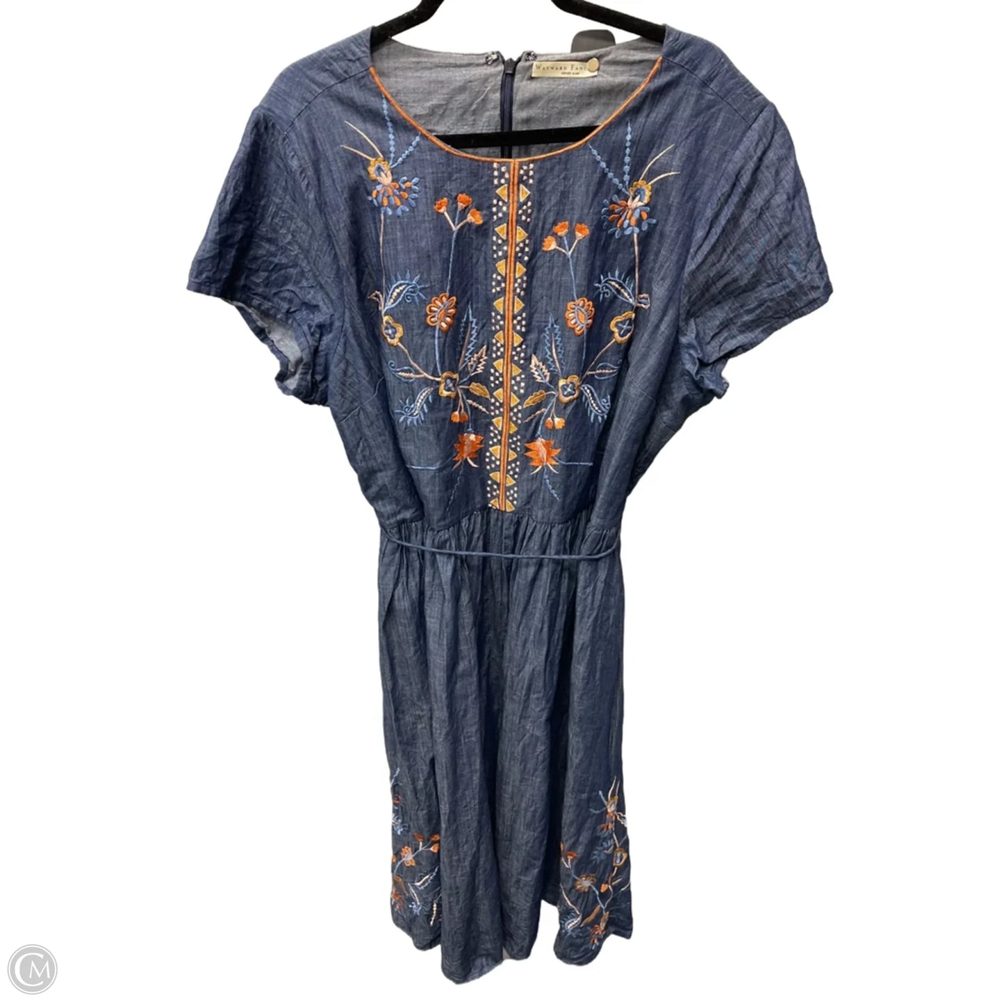 Dress Casual Maxi By Clothes Mentor In Blue Denim, Size: 3x