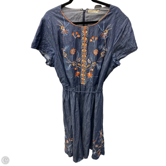 Dress Casual Maxi By Clothes Mentor In Blue Denim, Size: 3x