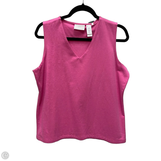 Top Sleeveless By Liz Claiborne In Pink, Size: Xl