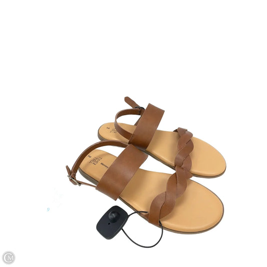 Sandals Flats By Time And Tru In Brown, Size: 9
