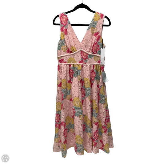 Dress Casual Midi By Clothes Mentor In Floral Print, Size: M