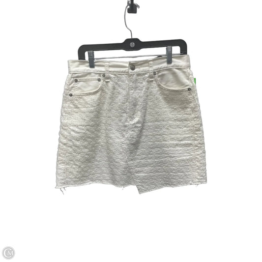 Skirt Mini & Short By Rag And Bone In White Denim, Size: 8
