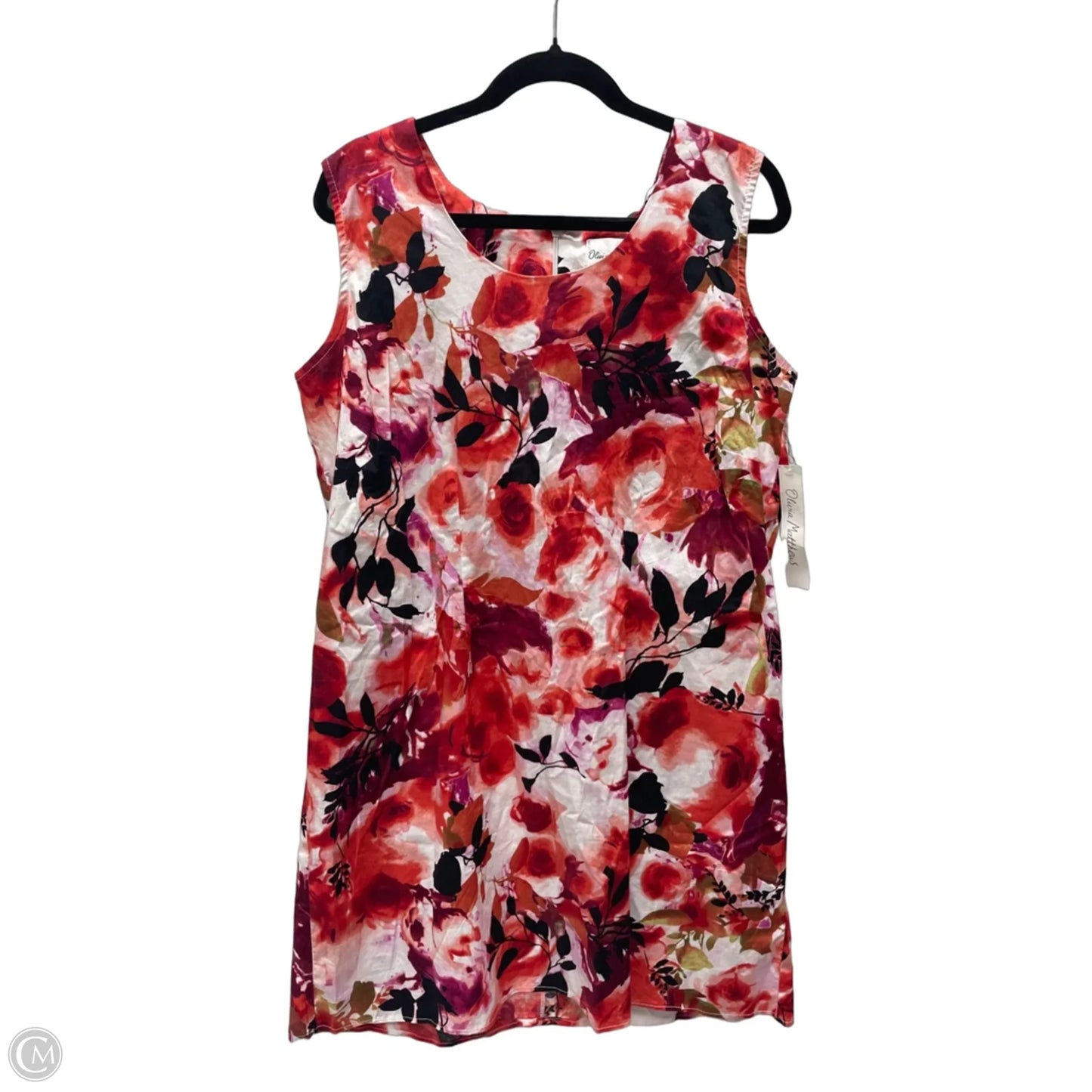 Dress Casual Short By Olivia Matthews In Floral Print, Size: L