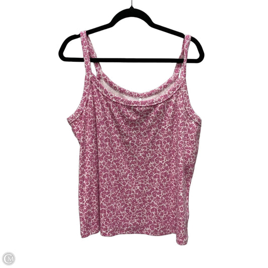 Top Sleeveless By Old Navy In Purple & White, Size: 2x