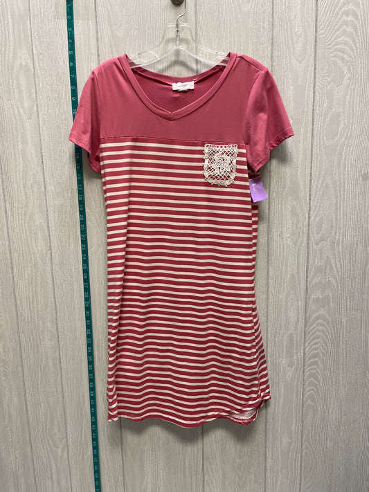 Striped Pattern Dress Casual Short Clothes Mentor, Size M