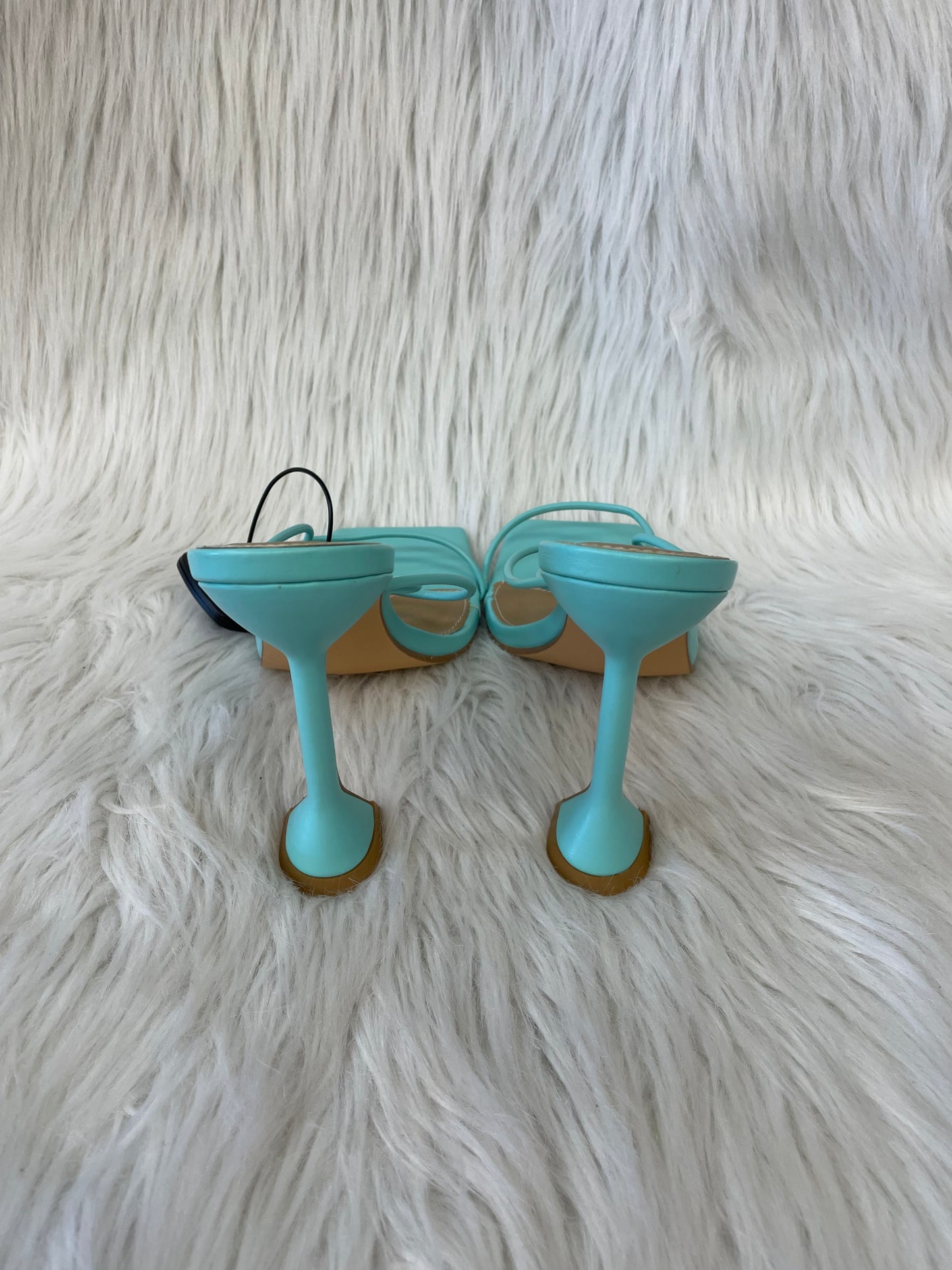 Blue Sandals Heels Block Fashion Nova, Size 10