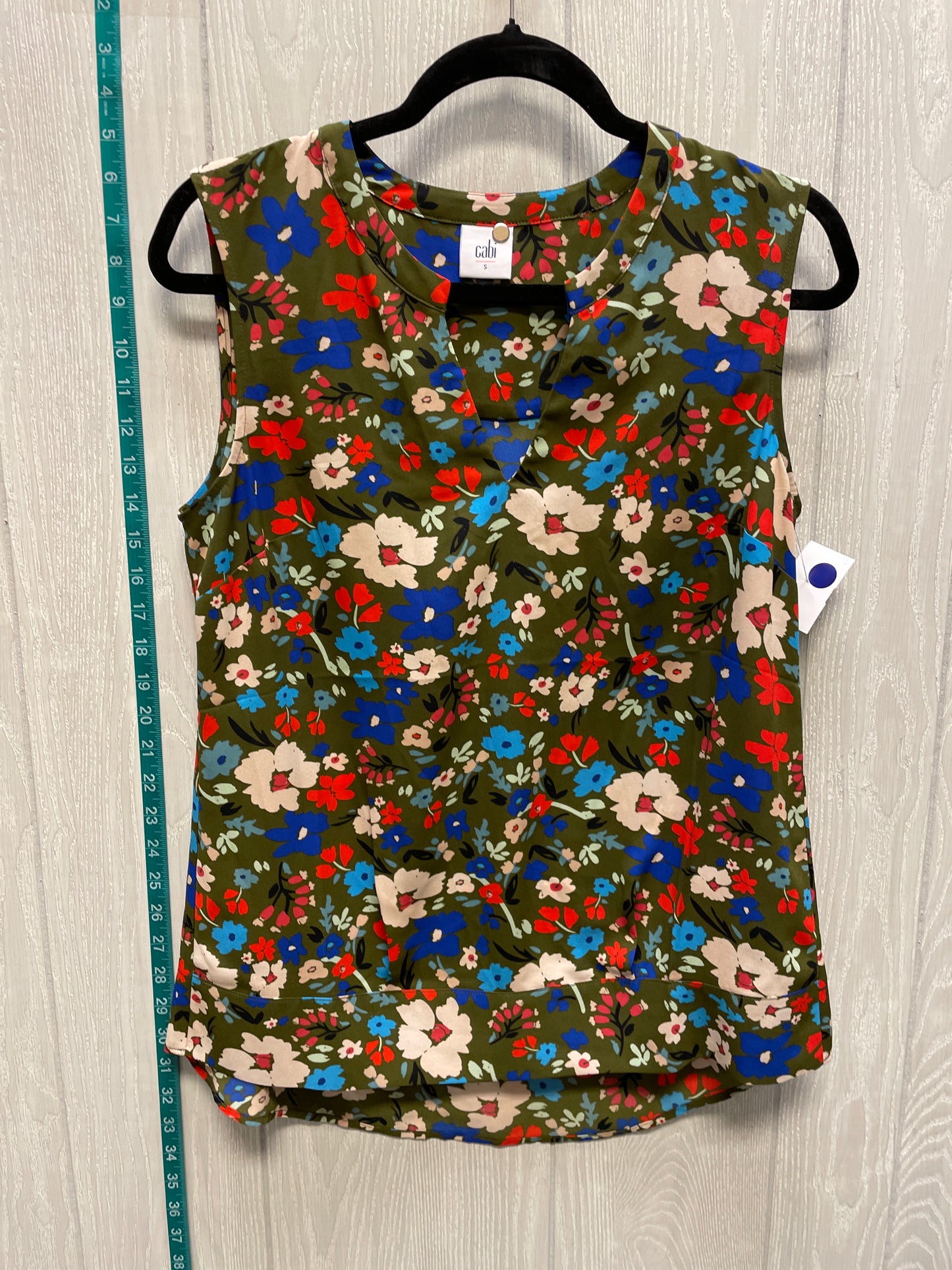 Floral Print Blouse Sleeveless Cabi, Size S