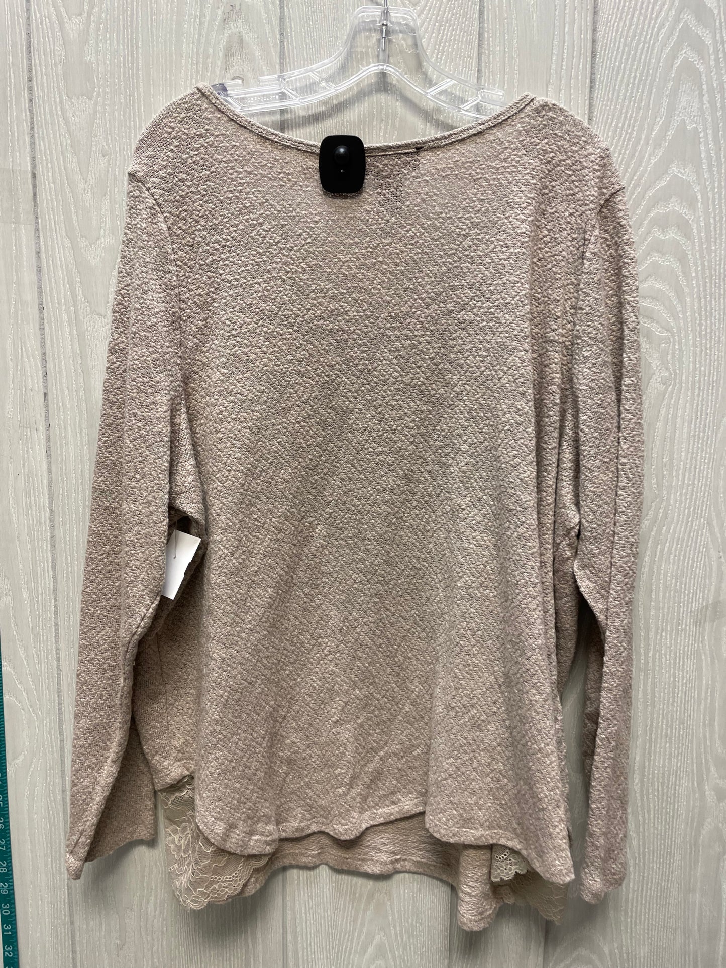 Top Long Sleeve By Lane Bryant In Tan, Size: 2x