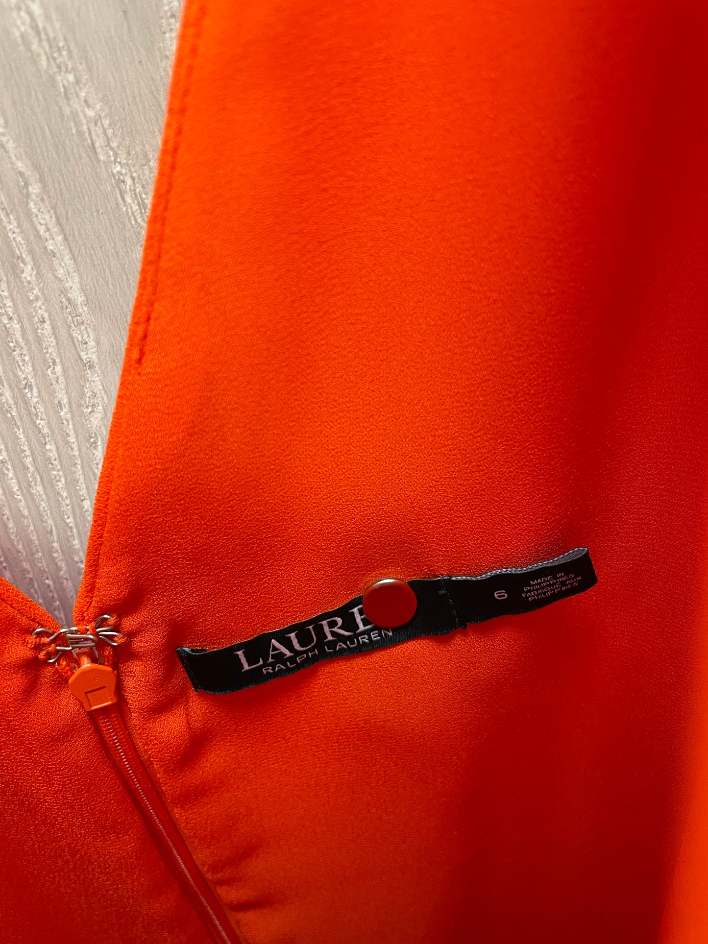 Dress Work By Lauren By Ralph Lauren In Orange, Size: S