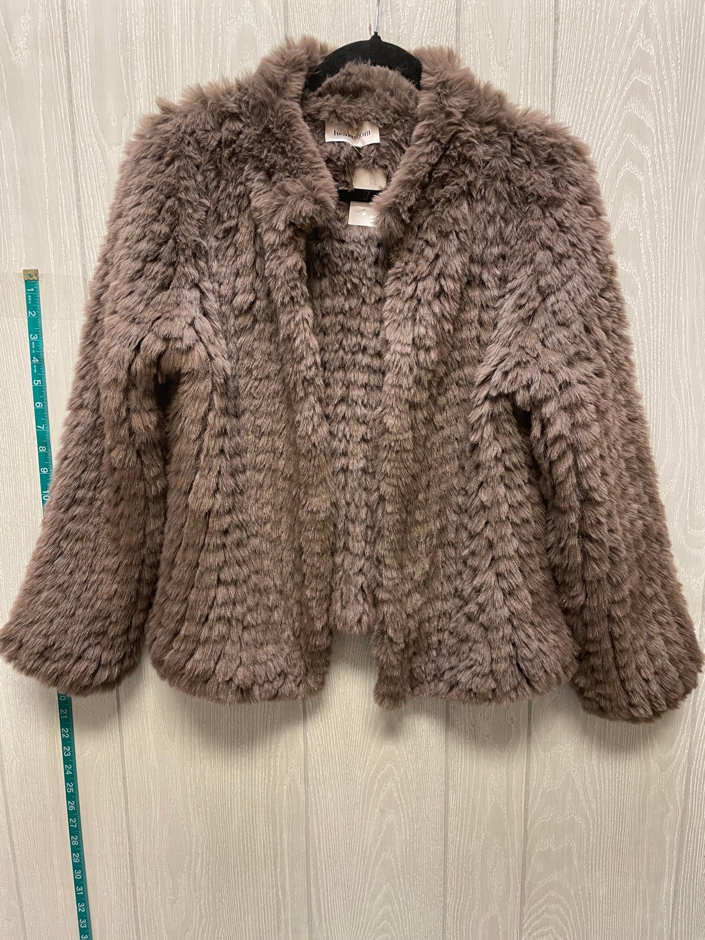 Coat Faux Fur & Sherpa By Heartloom In Taupe, Size: M