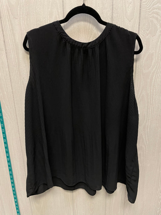 Blouse Sleeveless By Adrianna Papell In Black, Size: 1x