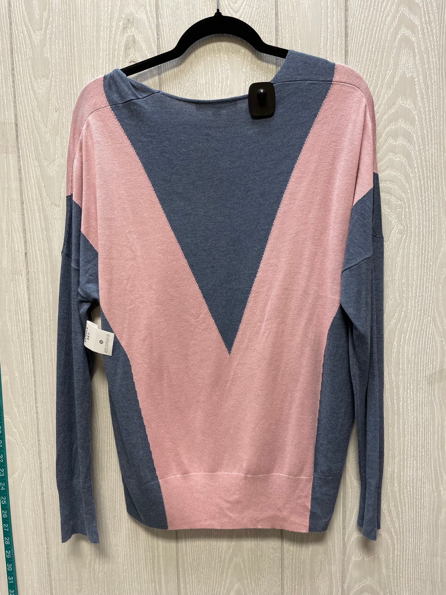 Sweater By Etcetra In Blue & Pink, Size: L