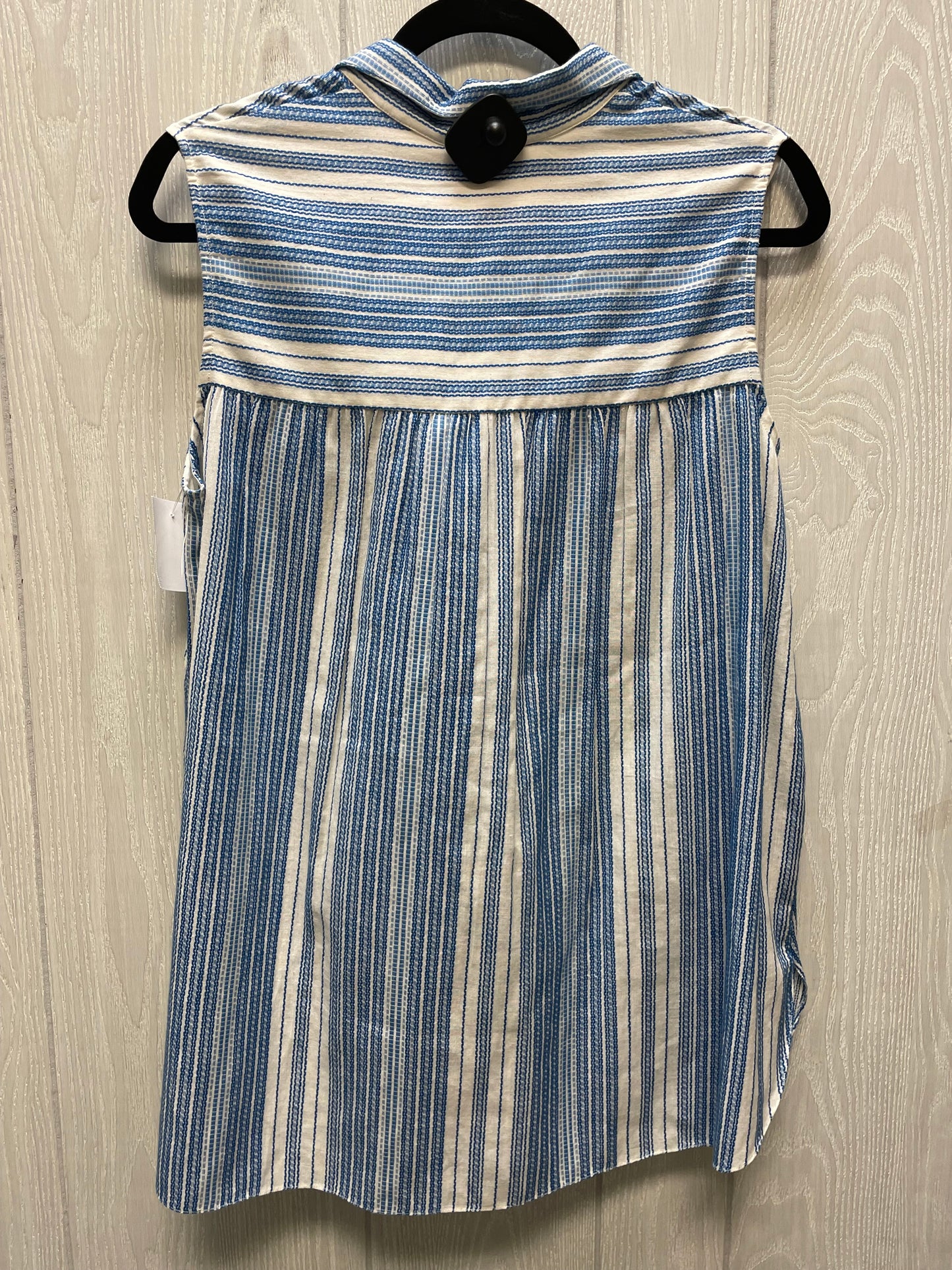 Top Sleeveless By Megan Park In Blue & Cream, Size: S