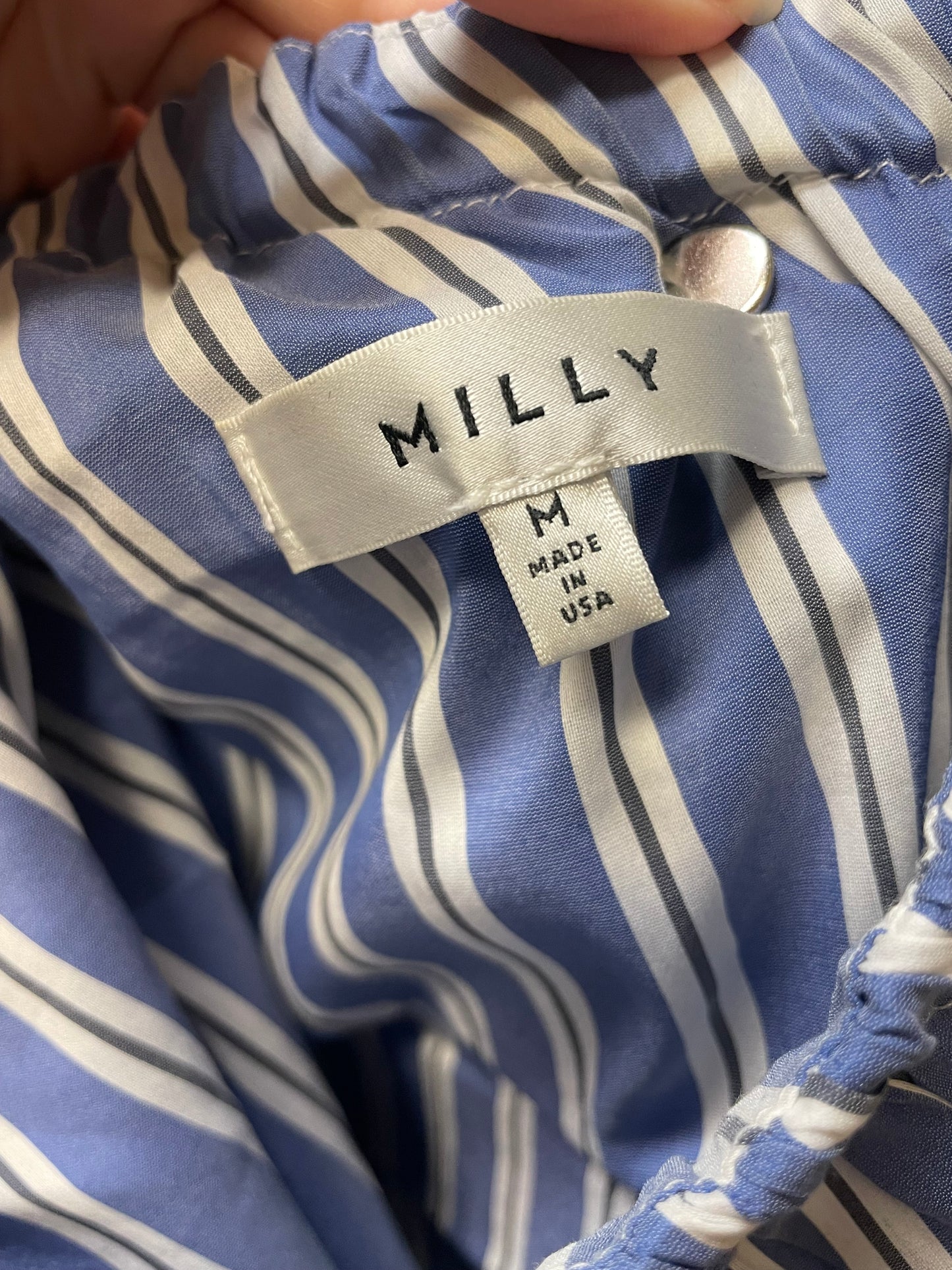 Top Sleeveless By Milly In Striped Pattern, Size: M