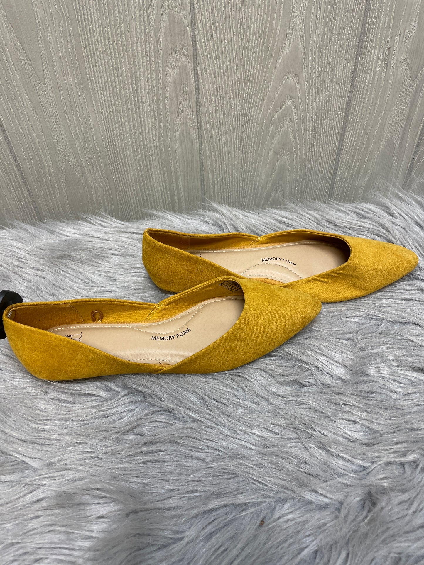 Shoes Flats By Time And Tru In Yellow, Size: 7