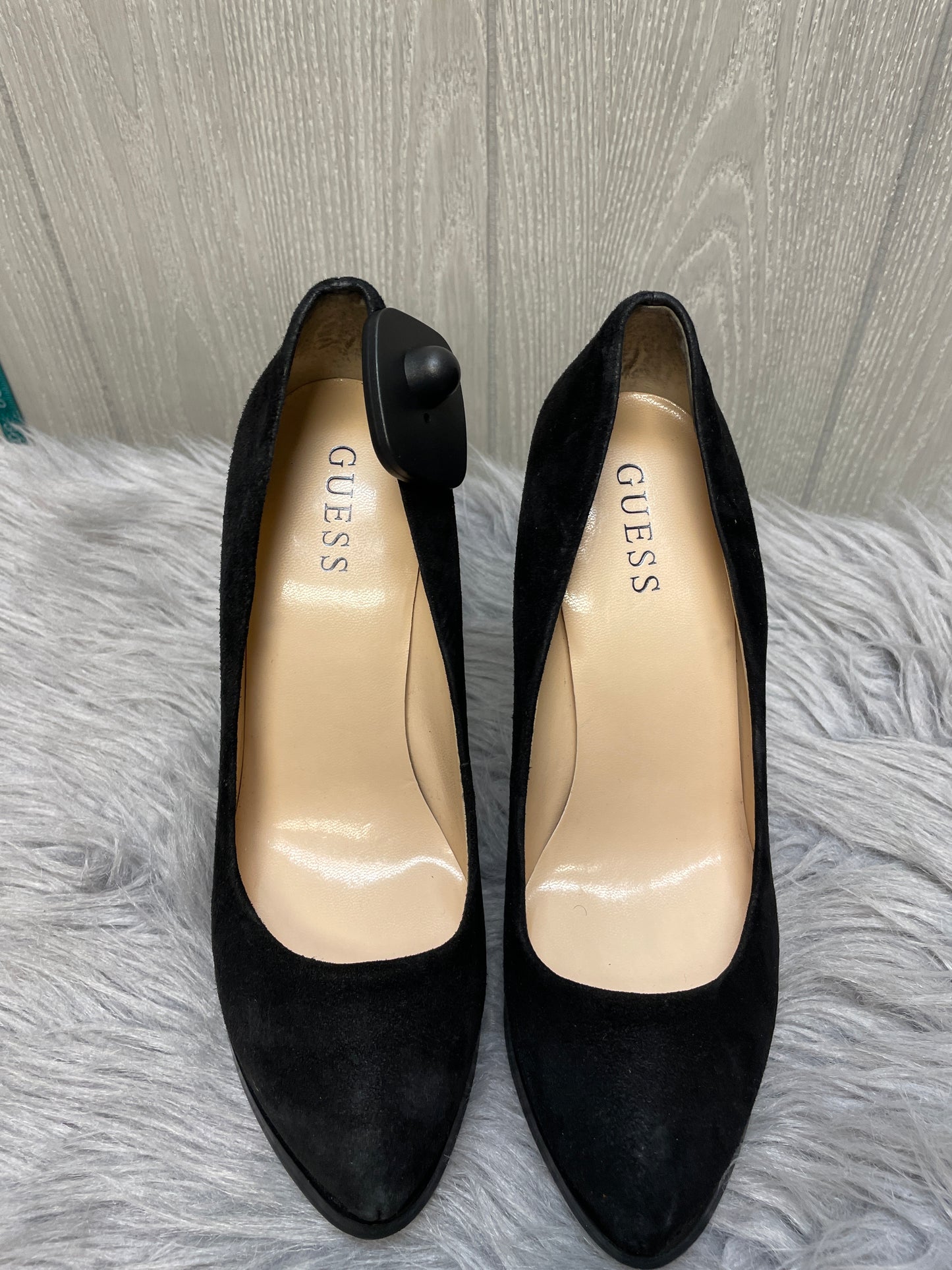 Shoes Heels Block By Guess In Black, Size: 7