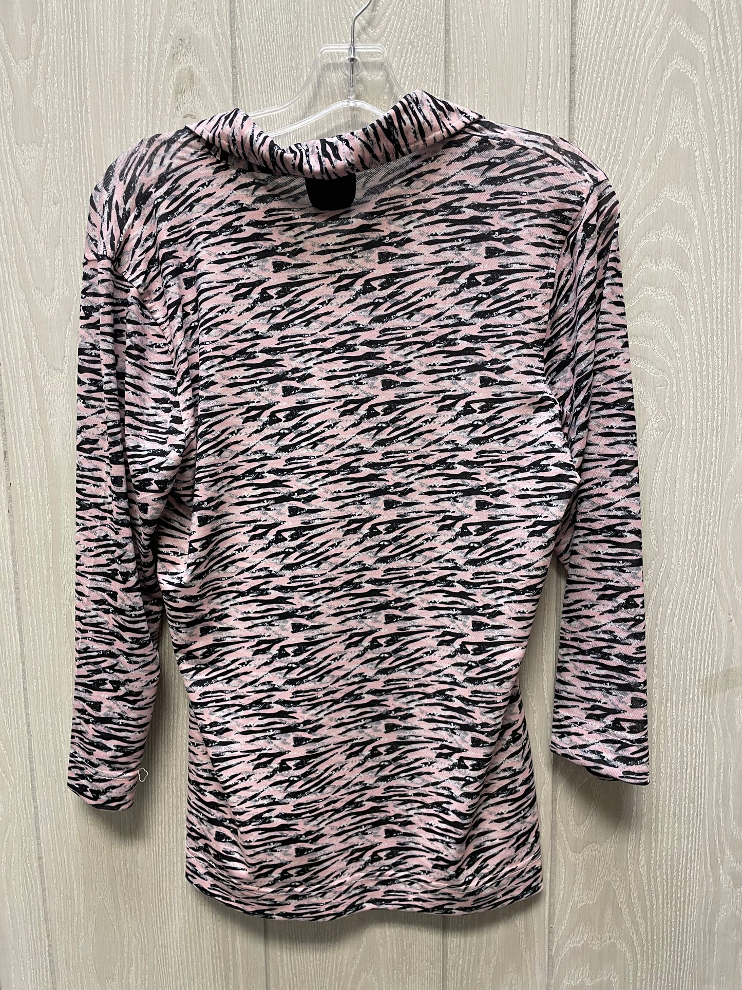 Blouse Long Sleeve By Daily Sports In Zebra Print, Size: L