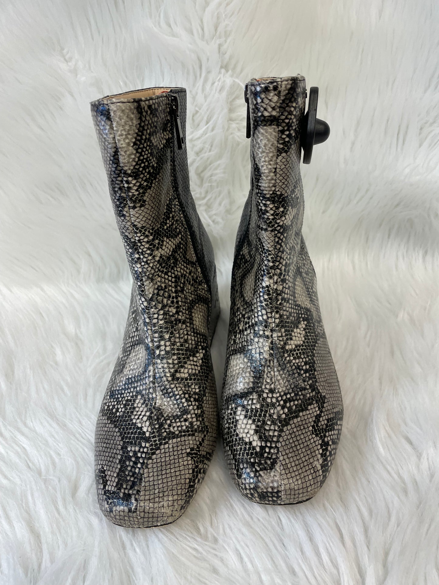 Boots Ankle Heels By French Connection In Snakeskin Print, Size: 7