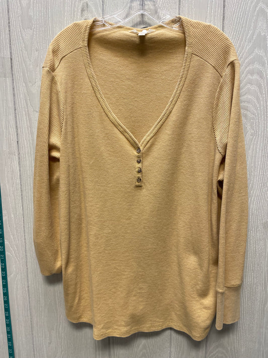 Top Long Sleeve Basic By Terra & Sky In Yellow, Size: 3x