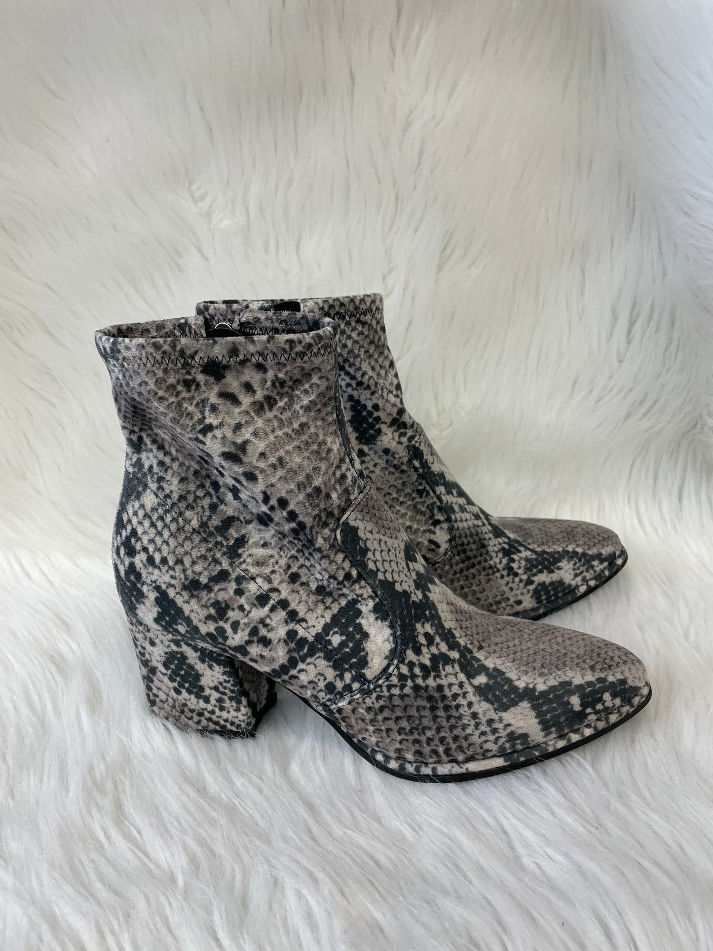 Boots Ankle Heels By Marc Fisher In Snakeskin Print, Size: 6