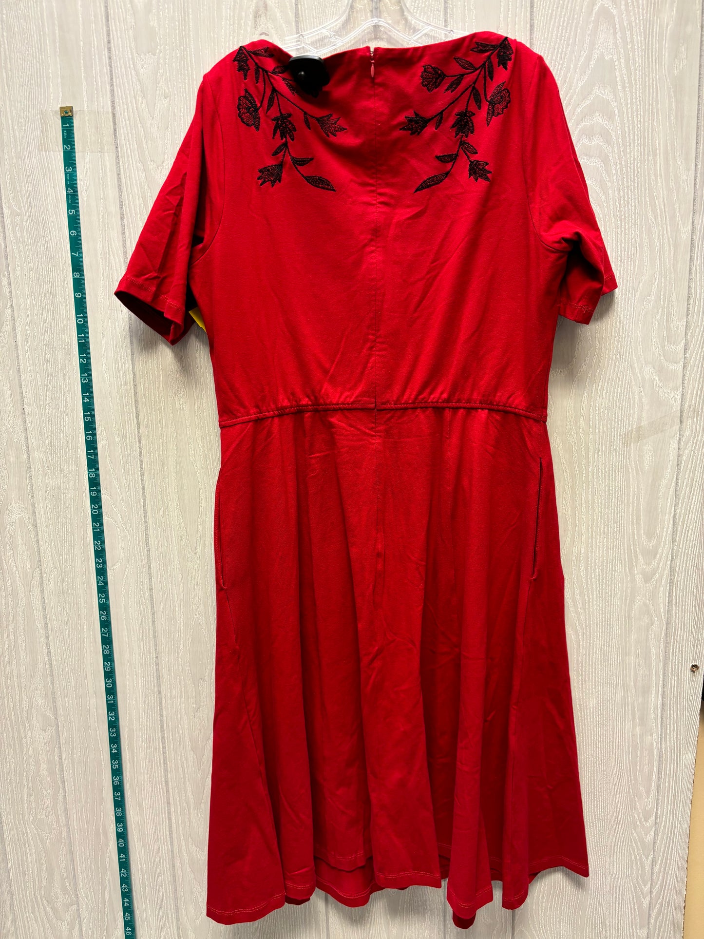 Dress Casual Midi By Eshakti In Red, Size: Xl