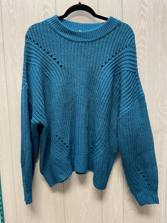 Sweater By Terra & Sky In Teal, Size: L