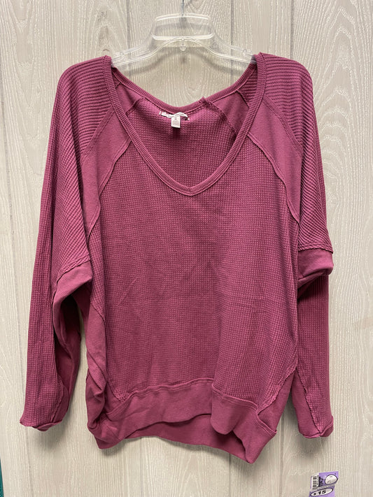 Top Long Sleeve By Free People In Purple, Size: M