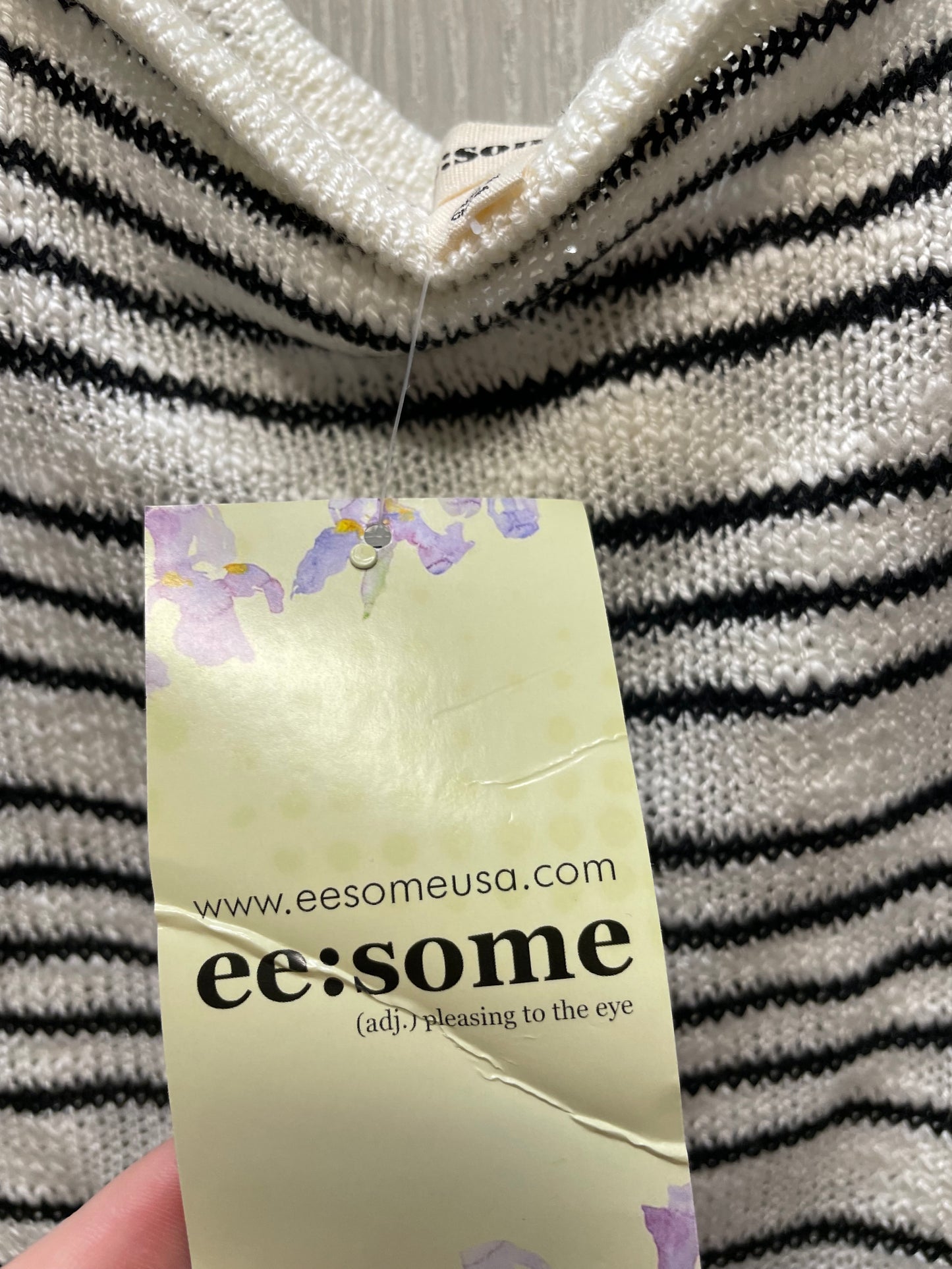 Sweater By Ee Some In Striped Pattern, Size: L