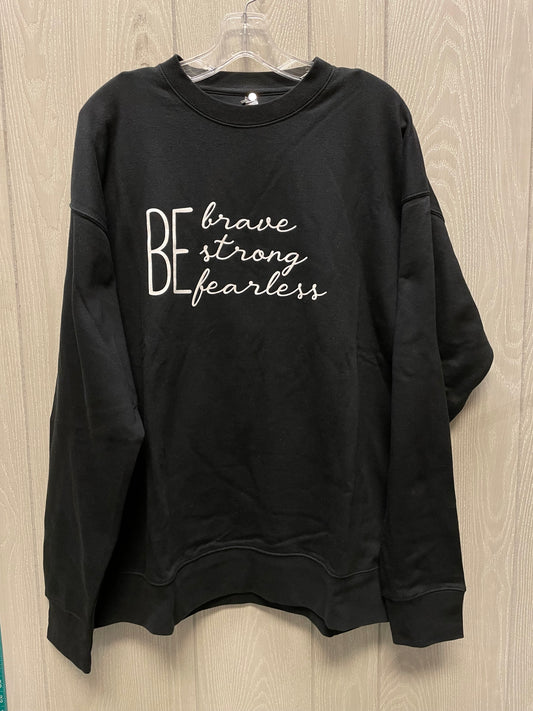 Sweatshirt Crewneck By Cotton Heritage  In Black & White, Size: 1x