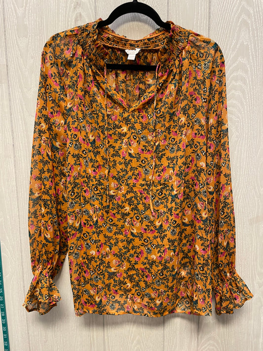 Blouse Long Sleeve By Cato In Floral Print, Size: 2x