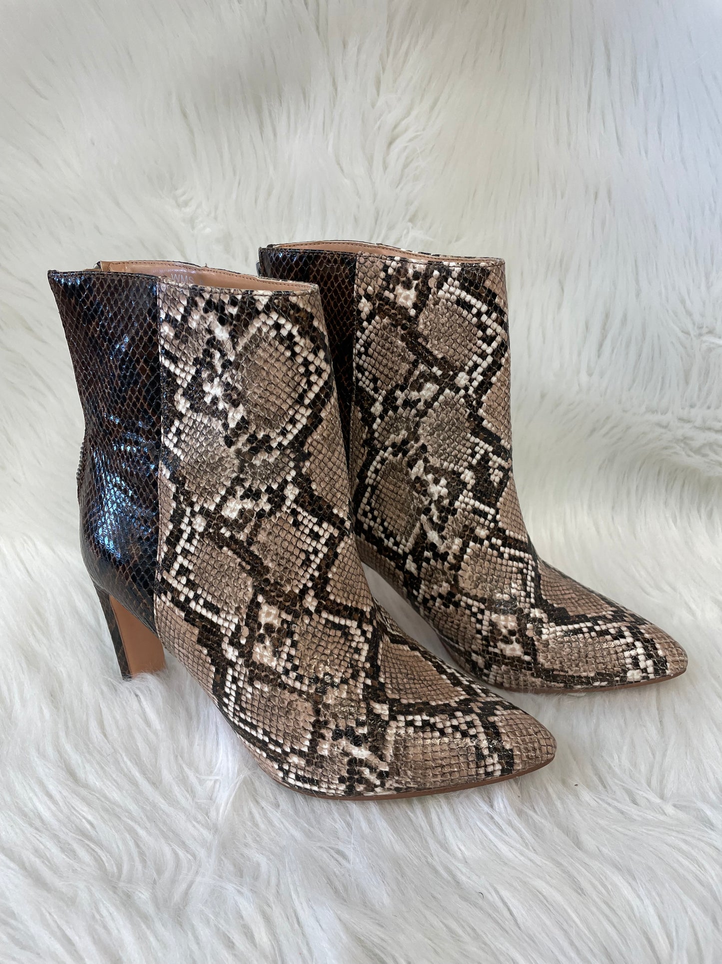 Boots Ankle Heels By Dolce Vita In Snakeskin Print, Size: 8