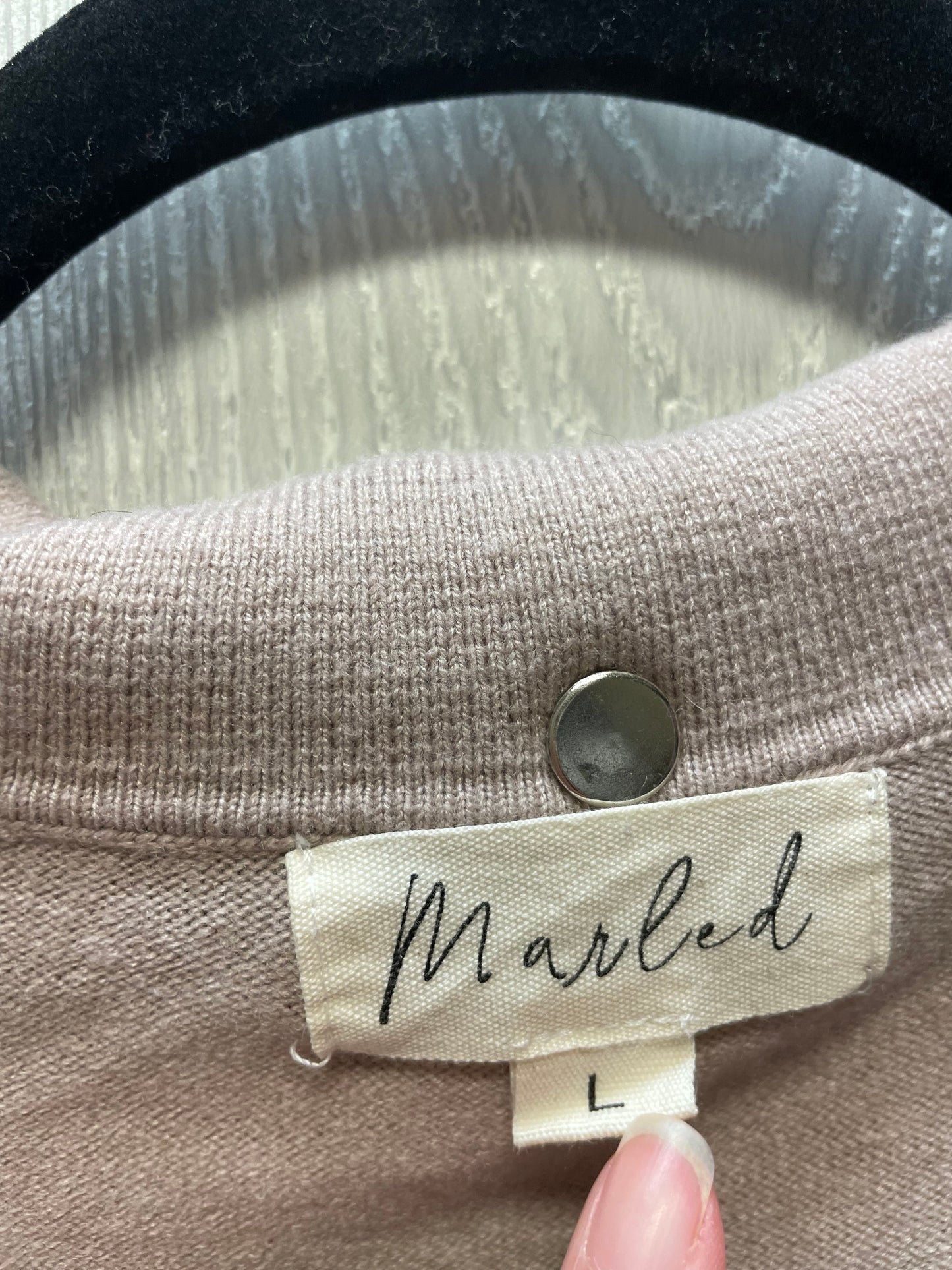 Sweater Short Sleeve By Marled In Tan, Size: L