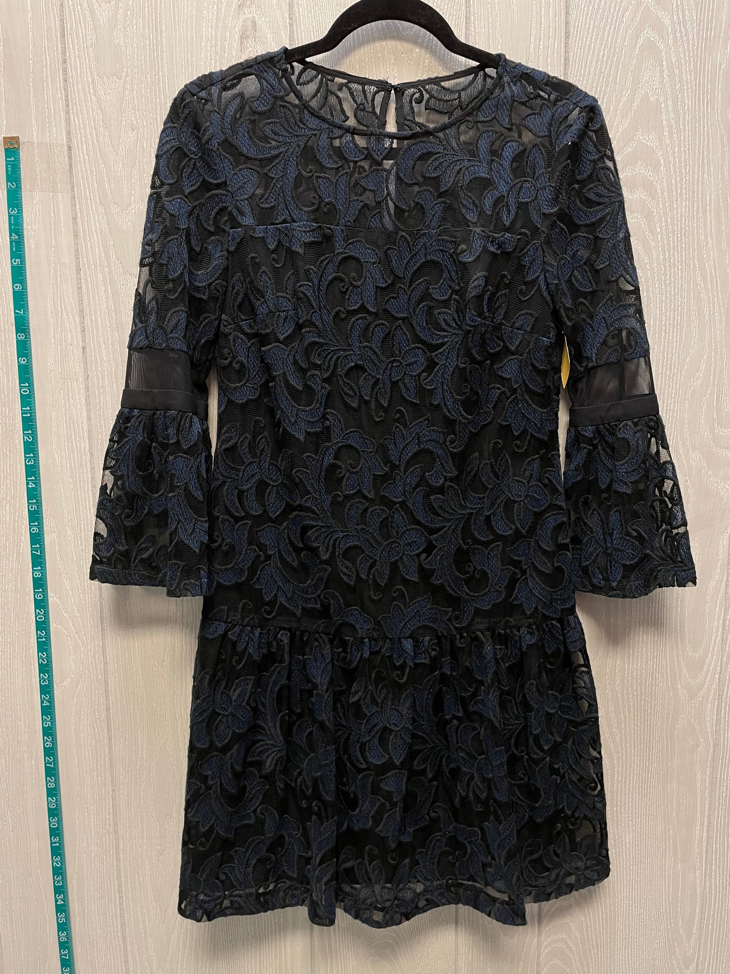 Dress Work By Donna Morgan In Black & Blue, Size: Xs