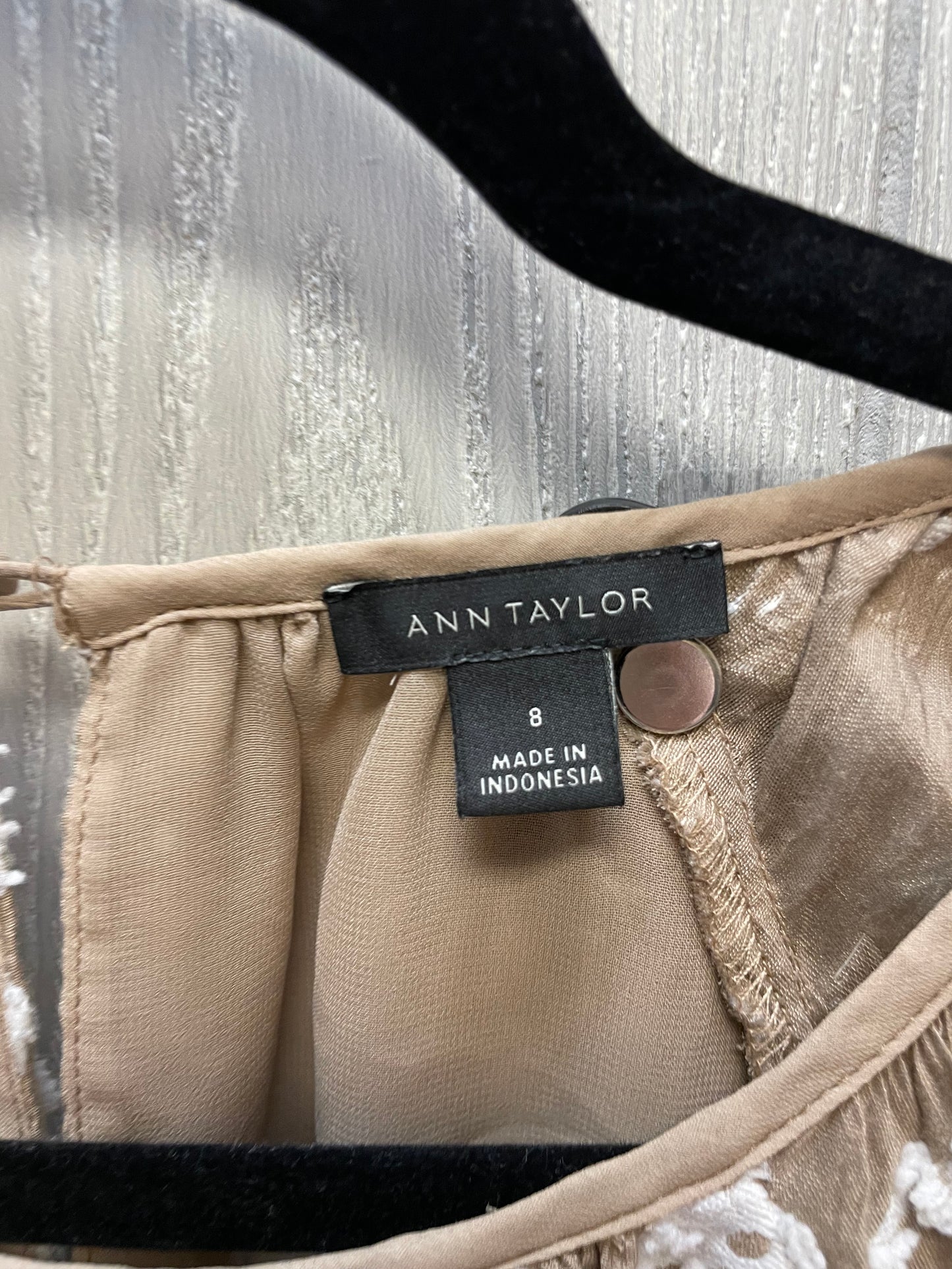 Dress Work By Ann Taylor In Tan & White, Size: M