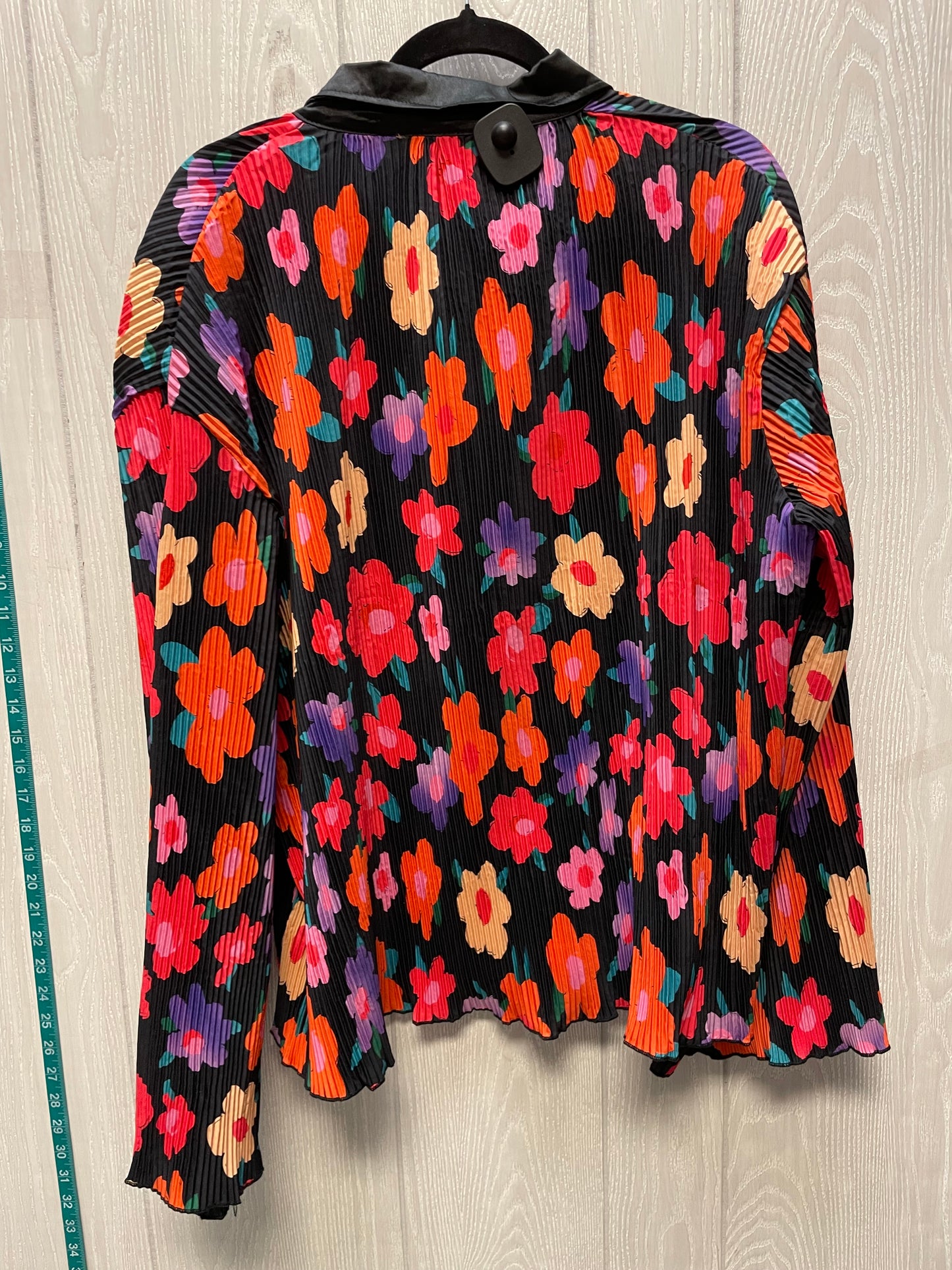 Blouse Long Sleeve By Clothes Mentor In Floral Print, Size: L