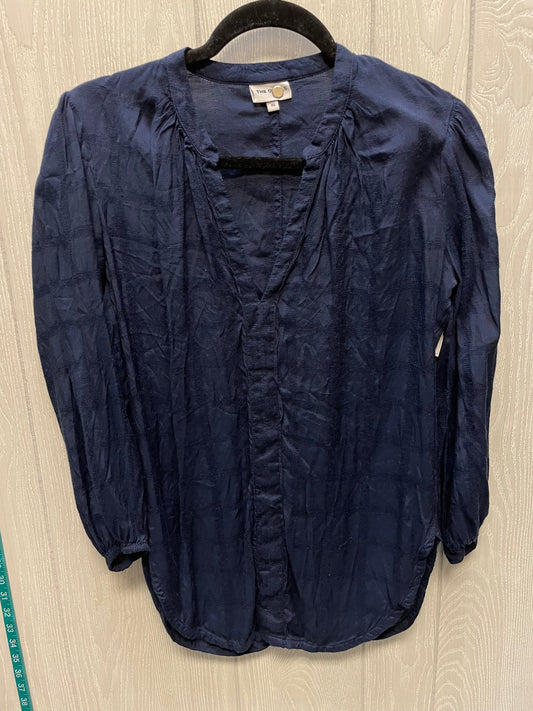 Blouse Long Sleeve By The Odells In Navy, Size: Xs