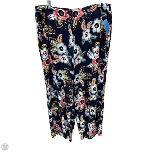 Pants Cropped By Loft In Floral Print, Size: 0