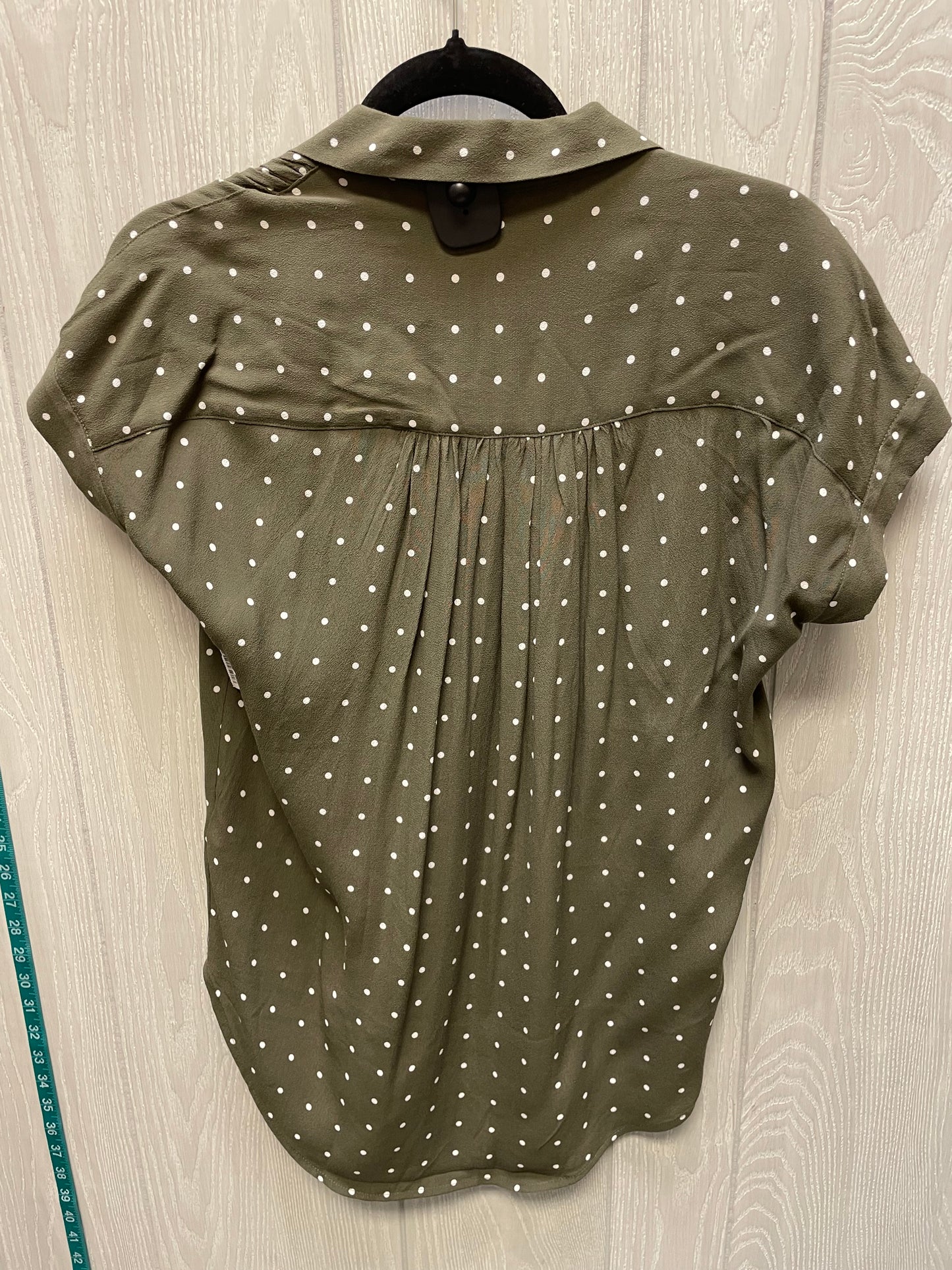 Blouse Short Sleeve By Madewell In Polkadot Pattern, Size: Xs